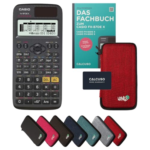 CALCUSO Standardpaket Rot mit Taschenrechner Casio FX-87DE X ClassWiz von CASIO