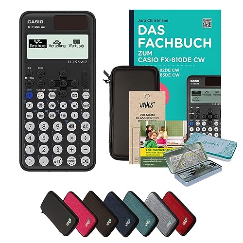 CALCUSO Streberpaket Schwarz mit Taschenrechner Casio FX-810DE CW ClassWiz von Casio