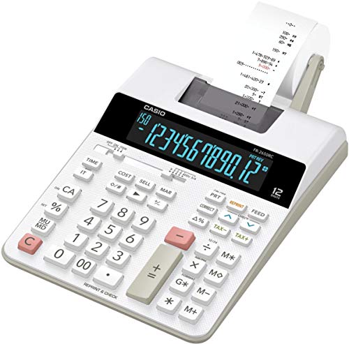 CASIO Druckender Tischrechner FR-2650RC, 12-stellig, 2-Farbdruck, Steuerberechnung, Netzbetrieb inkl. Netzteil, único von Casio