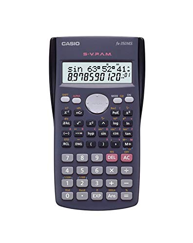 CASIO FX-350MS Technisch-Wissenschaftlicher Rechner , 240 Fkt., Batteriebetrieb, CALC-Funktion von Casio