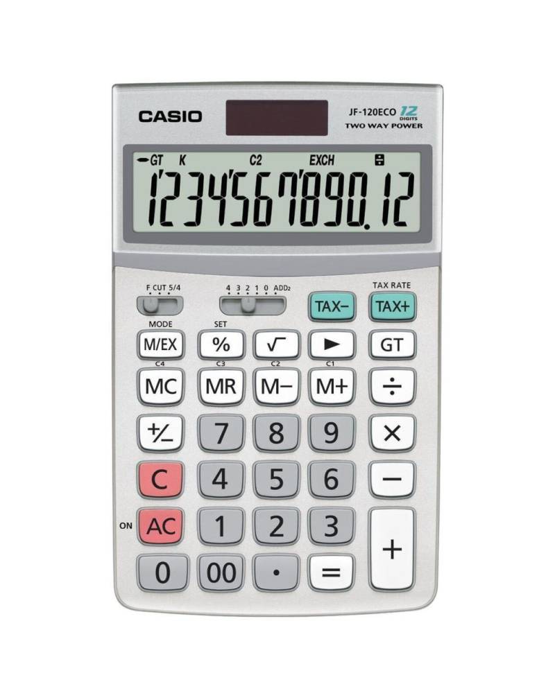 CASIO Tischrechner JF-120ECO silber von Casio