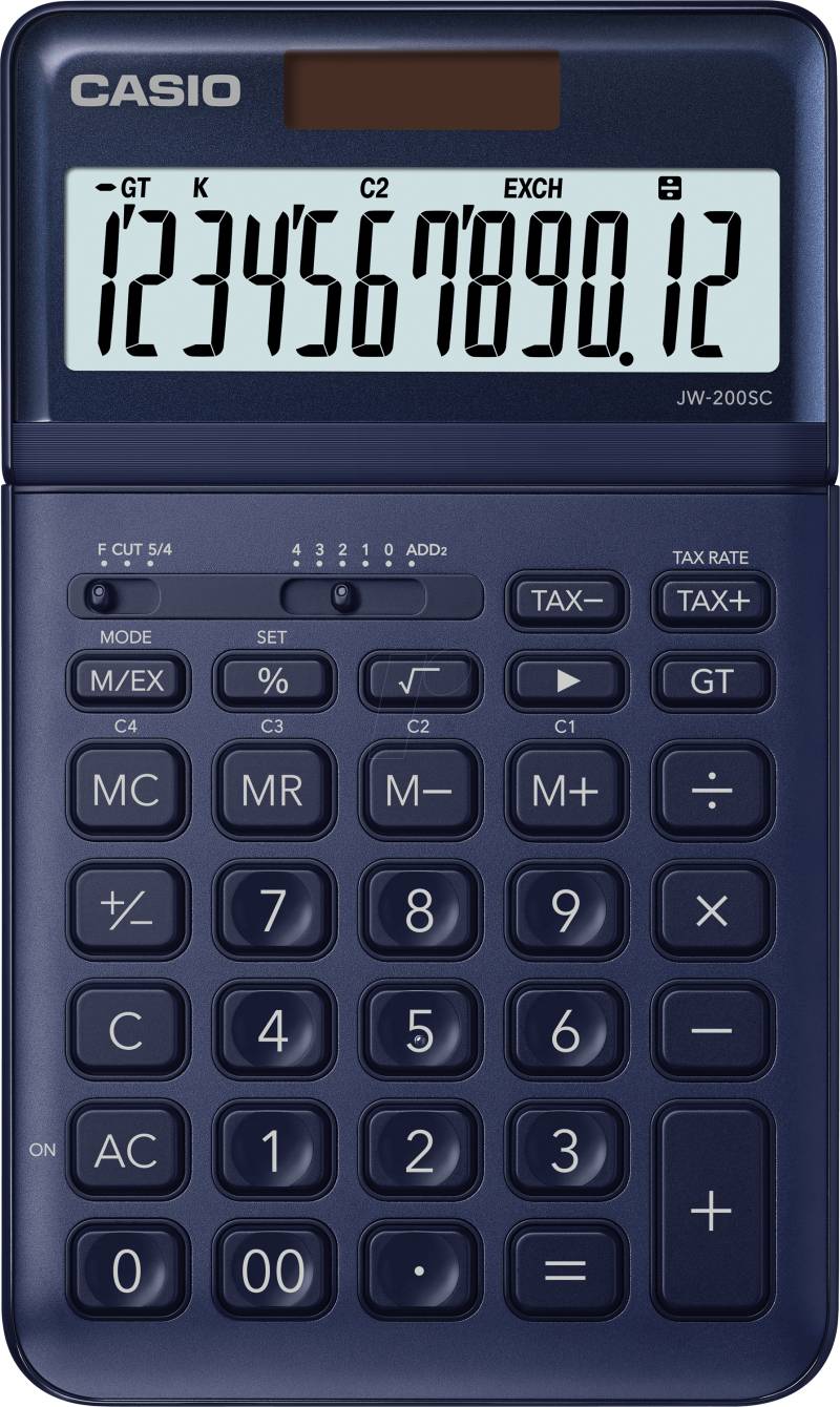 CASIO JW200SCNY - Casio Taschenrechner, Solar, dunkelblau von Casio