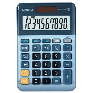CASIO MS-100EM Tischrechner blau CASIO MS-100EM Tischrechner blau von Casio