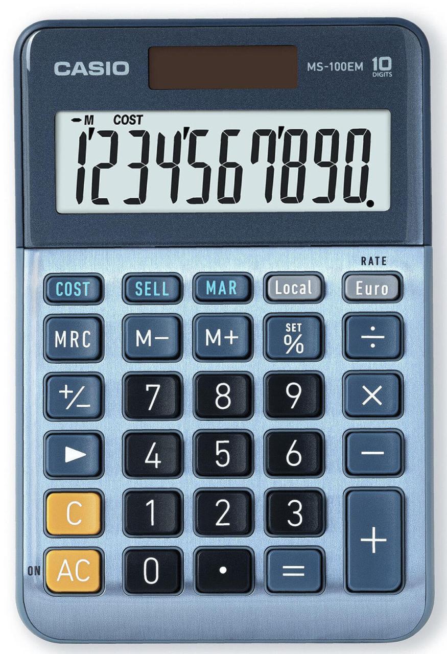 CASIO Tischrechner MS-100EM blau CASIO Tischrechner MS-100EM blau von Casio
