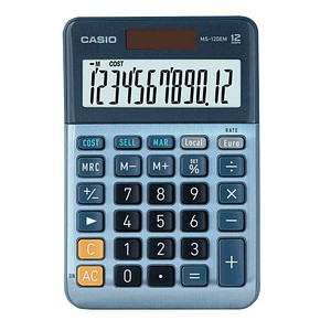 CASIO MS-120EM Tischrechner blau CASIO MS-120EM Tischrechner blau von Casio