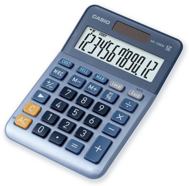 CASIO Tischrechner MS-120EM blau von Casio