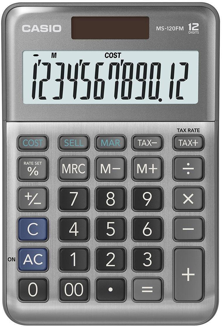 CASIO Tischrechner MS-120FM grau von Casio