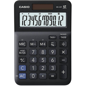 CASIO MS-20F Tischrechner schwarz CASIO MS-20F Tischrechner schwarz von Casio