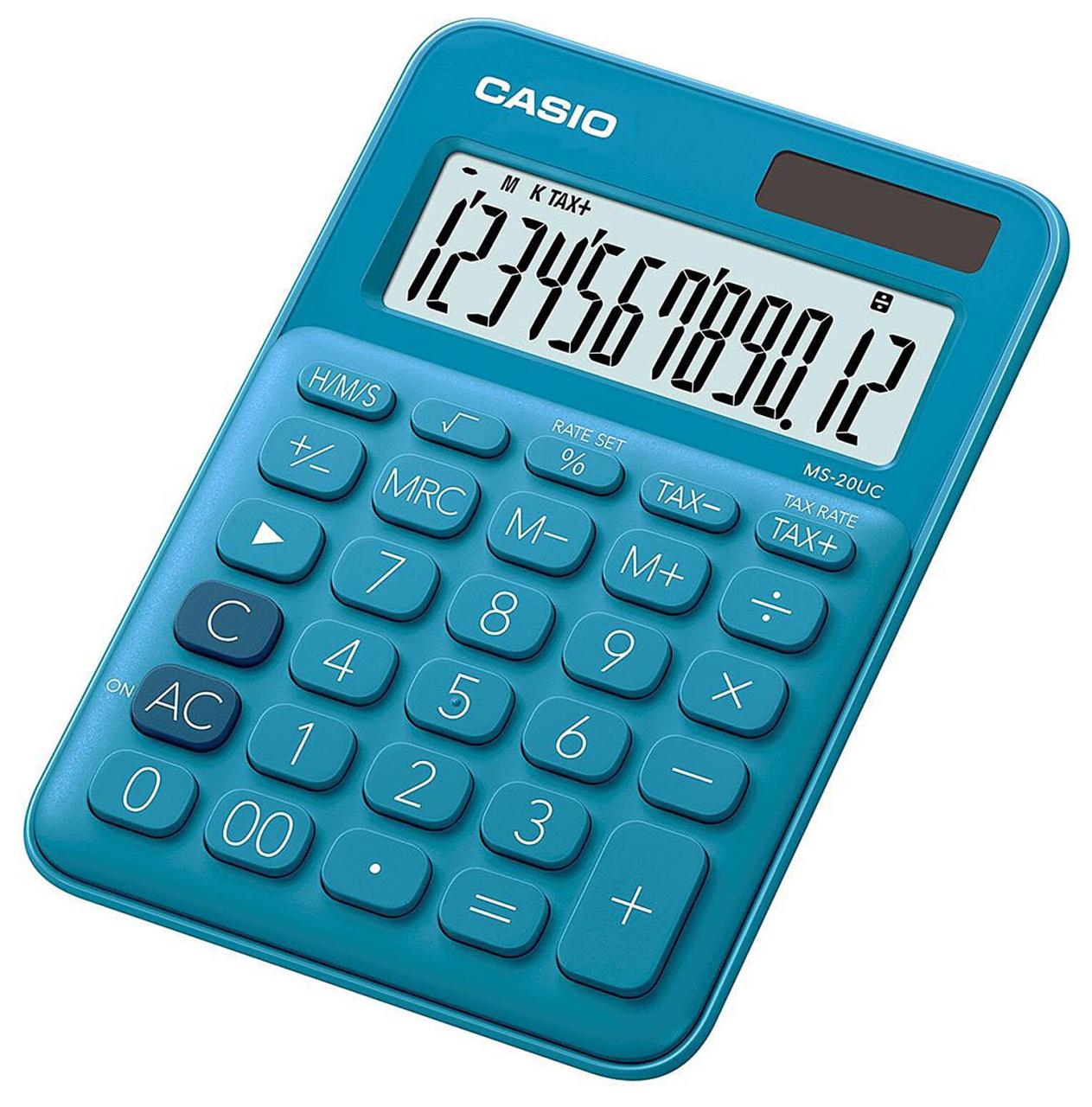 CASIO MS-20UC Tischrechner blau von Casio