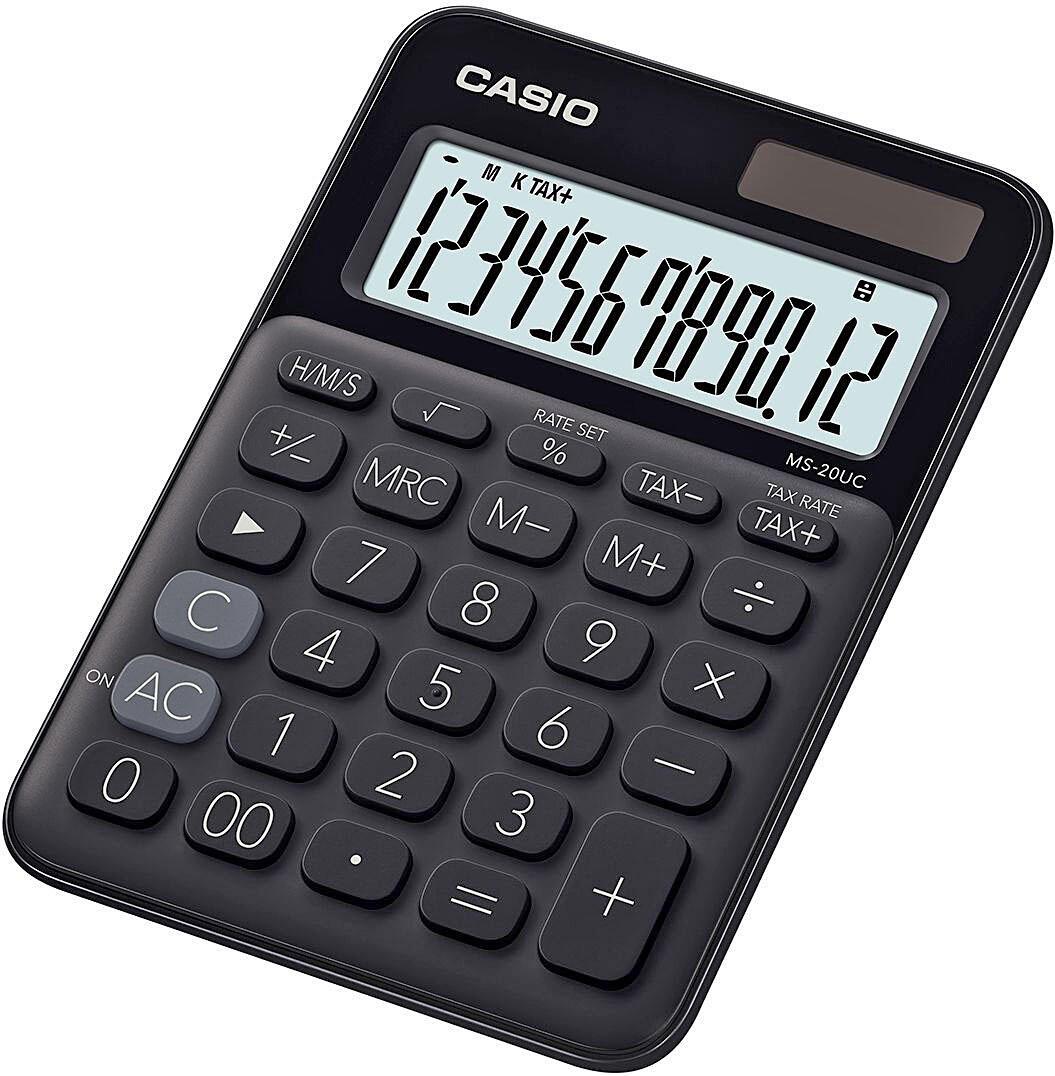 CASIO MS-20UC Tischrechner schwarz von Casio