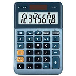 CASIO MS-80E Tischrechner blau von Casio