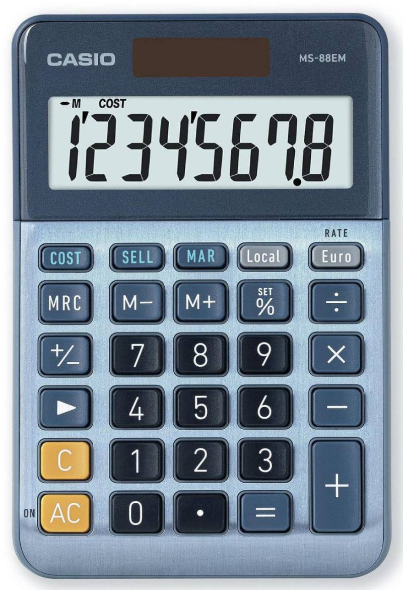 CASIO Tischrechner MS-88EM blau von Casio