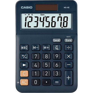 CASIO MS-8E Tischrechner blau von Casio