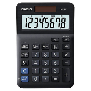 CASIO MS-8F Tischrechner schwarz von Casio