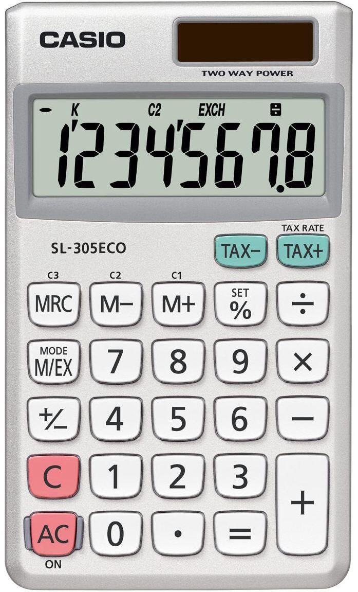 CASIO Taschenrechner SL-305ECO silber CASIO Taschenrechner SL-305ECO silber von Casio