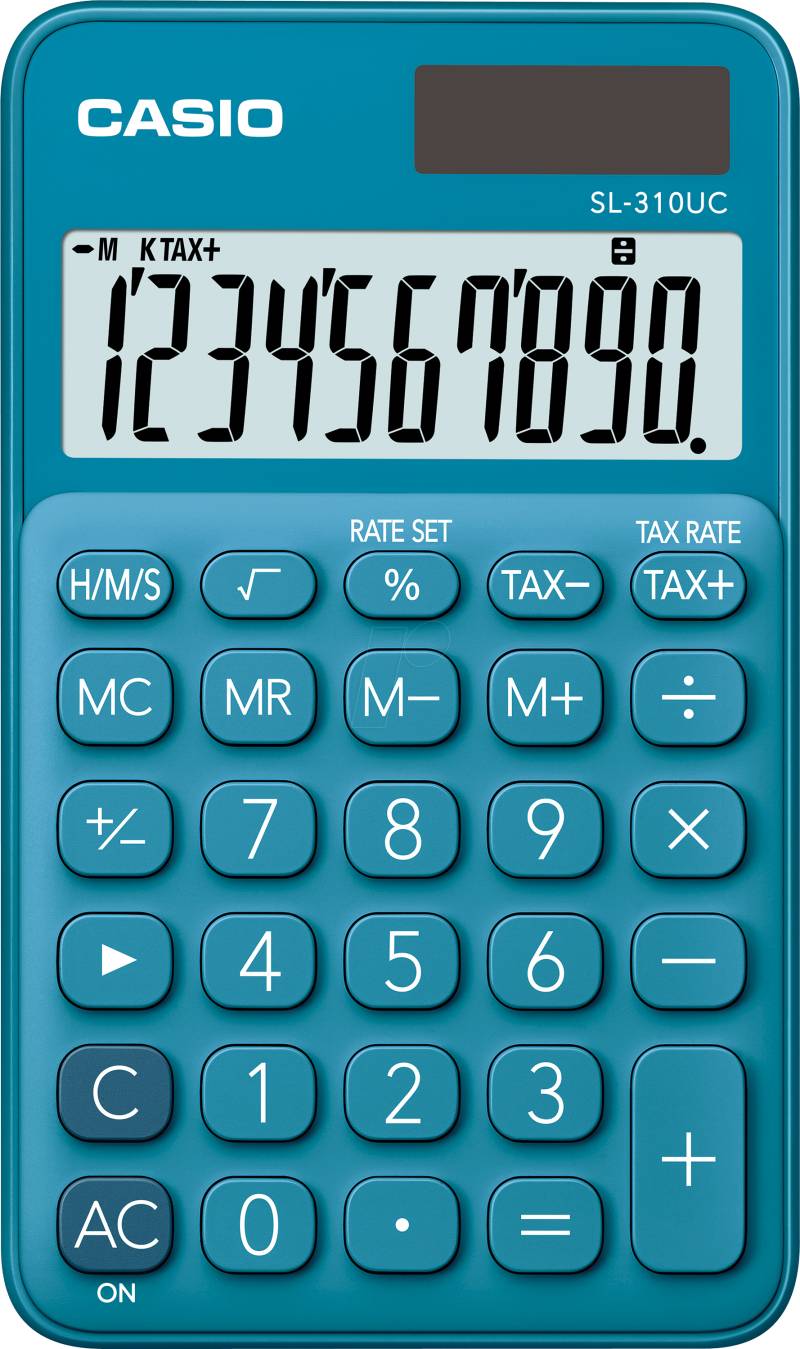 CASIO SL310UC-BU - Casio Taschenrechner, Solar, blau von Casio