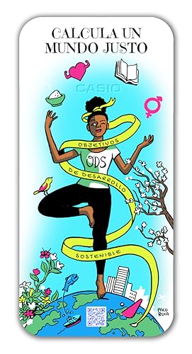 CASIO SPX II Wissenschaftlicher Taschenrechner mit SDG-Pillustration und Design von Paco Roca von Casio