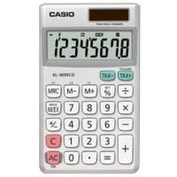 CASIO Taschenrechner SL-305 ECO, Solar-/ Batteriebetrieb 8-stelliges LC-Display, Grundrechenarten, Vorzeichenwechsel (SL-305 ECO) von Casio