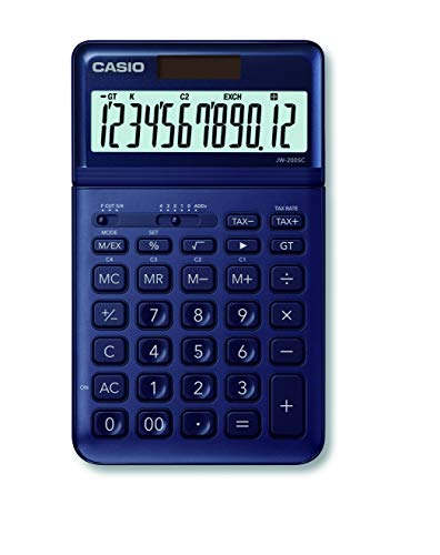 CASIO Tischrechner JW-200SC, 12-stellig, in stylischen Farben, Steuerberechnung, Solar-/Batteriebetrieb von Casio