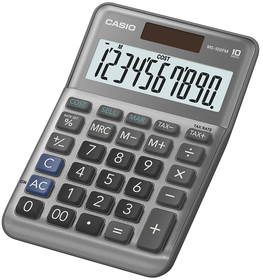 CASIO Tischrechner MS-100FM, 10-stellig, silber CASIO Tischrechner MS-100FM, 10-stellig, silber von Casio