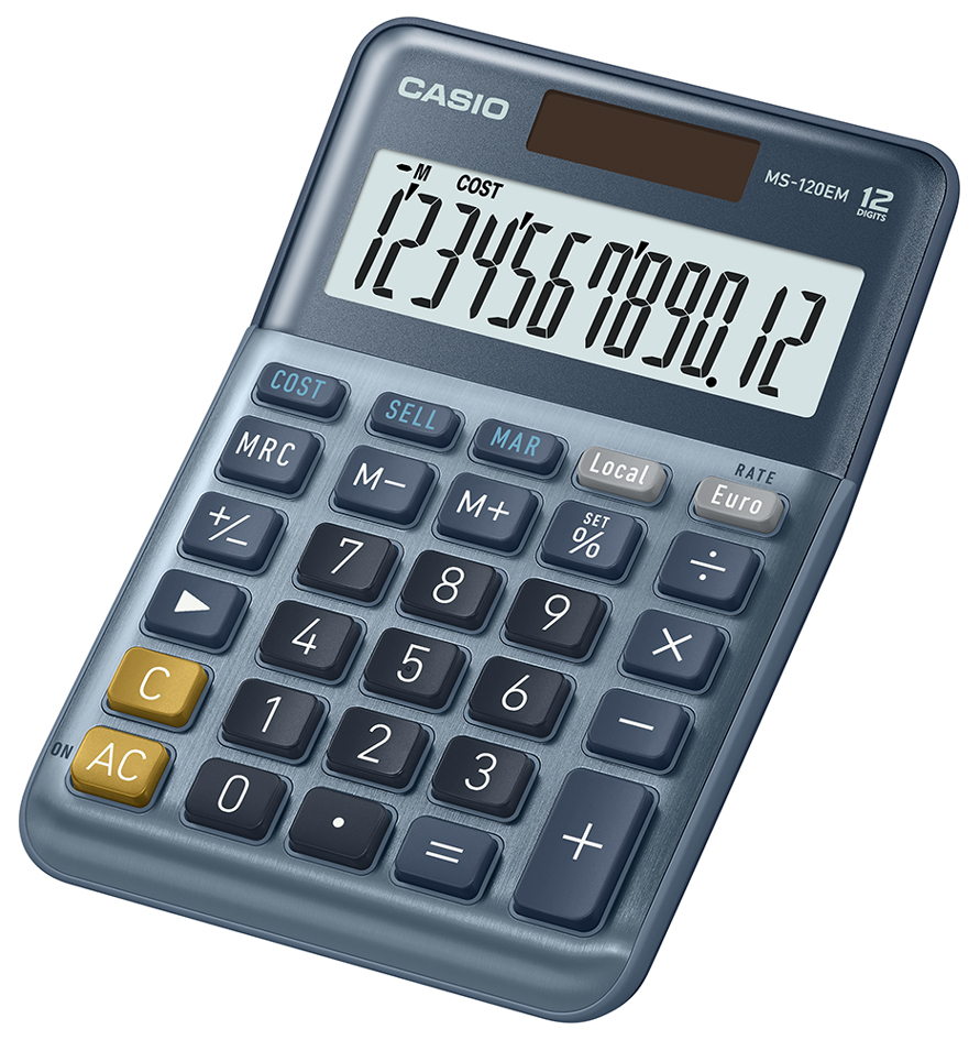 CASIO Tischrechner MS-120EM, 12-stellig, silber CASIO Tischrechner MS-120EM, 12-stellig, silber von Casio