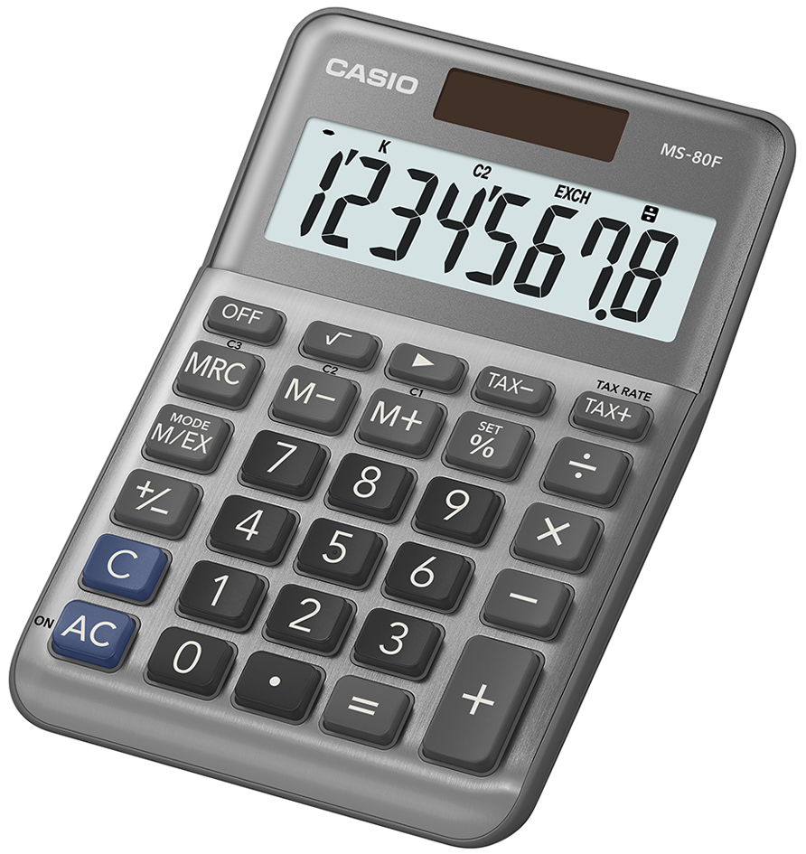 CASIO Tischrechner MS-80F, 8-stellig, silber CASIO Tischrechner MS-80F, 8-stellig, silber von Casio