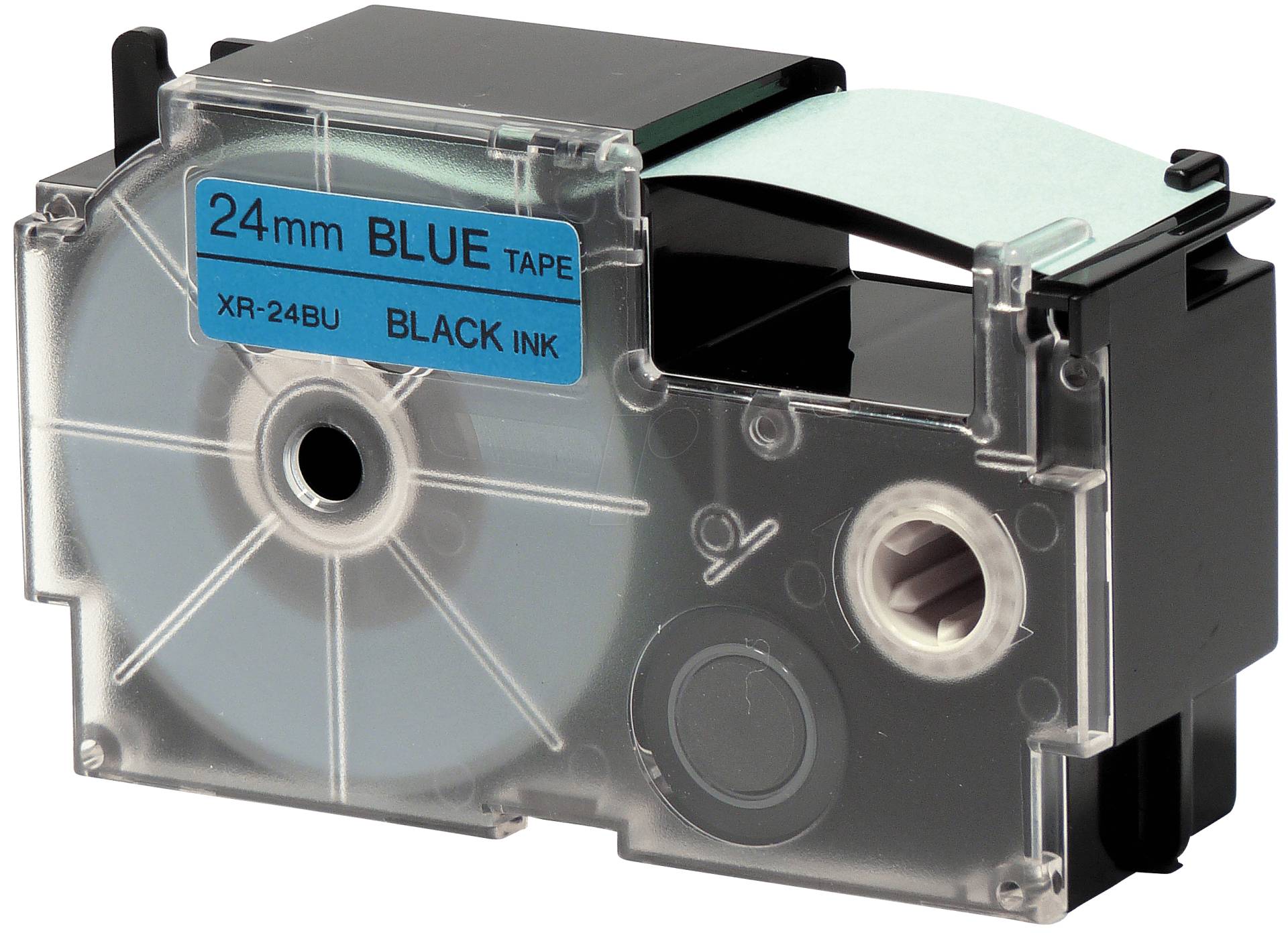 CASIO XR-24BU1 - Schriftband, 24 mm x 8 m, schwarz/ blau von Casio