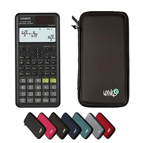 Casio fx-87DE Plus 2nd Edition Wissenschaftlich-Technischer Schulrechner inklusive Schutztasche von WYNGS in Schwarz - Basic Set von Casio