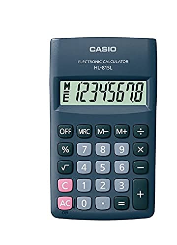 Casio, HL-815L, Taschenrechner, 8-stelliges Display, mit Quadratwurzel, schwarz von Casio