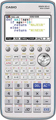 Casio 4549526600838 Calculatrice graphique Graph 90+E, mode examen von Casio