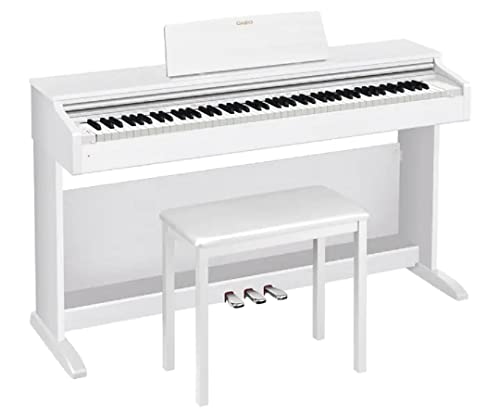 Casio AP-270WE 88keys White Digital Piano Elektronische Tastatur (18 W, 1417 mm, 432 mm, 821 mm, 36,6 kg, USB Typ B) von Casio