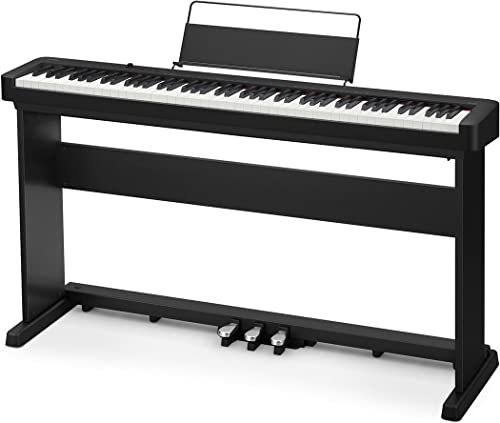 Casio CDP-S160BK SET Digital Piano mit 88 gewichteten Tasten und Stativ inkl. 3-fach Pedaleinheit von Casio