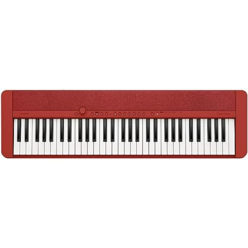 Casio CT-S1RD CASIOTONE Piano-Keyboard mit 61 anschlagdynamischen Tasten, rot von Casio