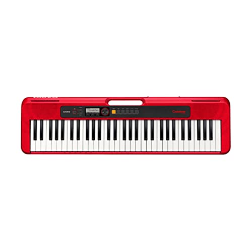 Casio CT-S200RD CASIOTONE Keyboard mit 61 Standardtasten und Begleitautomatik, rot von Casio