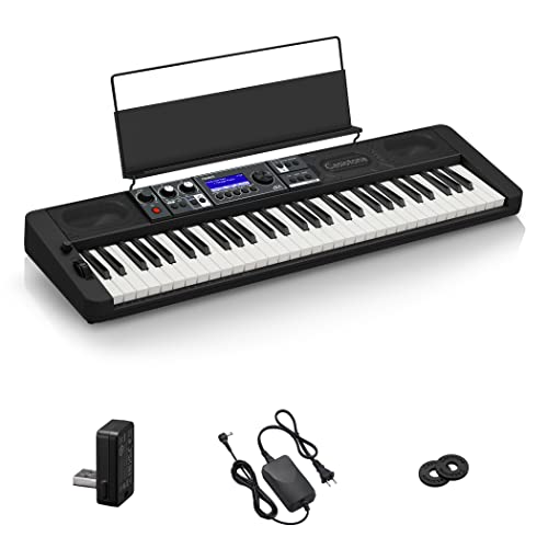 Casio CT-S500 CASIOTONE Top Keyboard mit Anschlagdynamik, Echtzeit-Controllern und Bluetooth Audio&Midi, schwarz von Casio