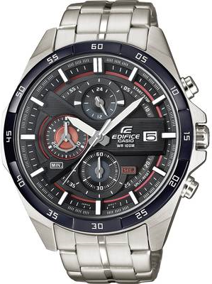 Casio Chronograph Armbanduhr EFR-556DB-1AVUEF (L x B x H) 53.5 x 48.7 x 12.6 mm Silber/Weiß Gehäusematerial=Edelstahl Material (Armband)=Edelstahl (EFR-556DB-1AVUEF) von Casio