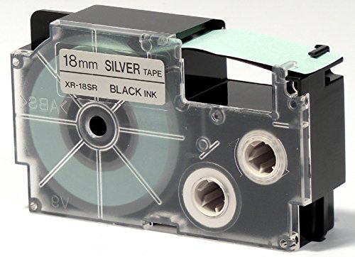 Casio EZ-Label Printer XR-18SR1 Schriftband selbsthaftend 18 mm x 8,0 m schwarz auf silber Casio EZ-Label Printer XR-18SR1 Schriftband selbsthaftend 18 mm x 8,0 m schwarz auf silber von Casio