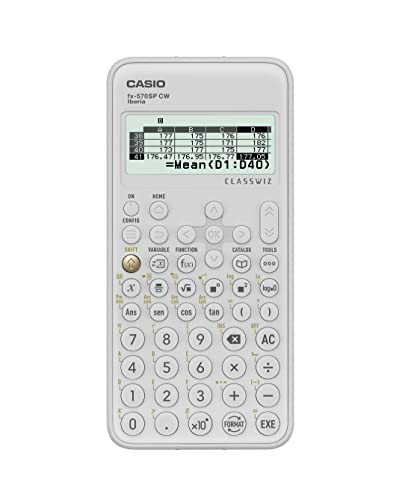 Casio FX-570SP CW wissenschaftlicher Taschenrechner, empfohlen für den Lebenslauf Spanisch und Portugiesisch, 5 Sprachen, über 560 Funktionen, Weiß von Casio