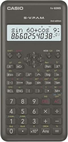 Casio FX-82MS-2 Wissenschaftlicher Taschenrechner, Batteriebetrieb, grau Casio FX-82MS-2 Wissenschaftlicher Taschenrechner, Batteriebetrieb, grau von Casio