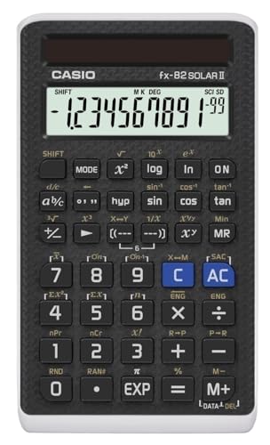 Casio FX-82SOLARII Schulrechner Schwarz Display (Stellen): 12 solarbetrieben (B x H x T) 71 x 10 x 134 mm von Casio