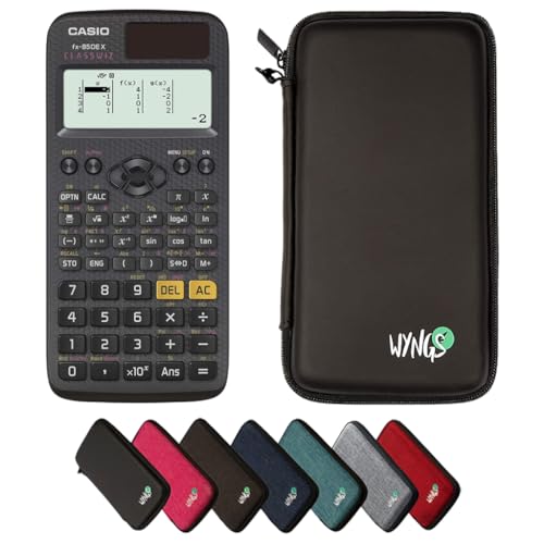 Casio FX-85DE X ClassWiz technisch-wissenschaftlicher Rechner + WYNGS Schutztasche von CALCUSO + erweiterte Garantie von CALCUSO von Casio