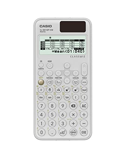 Casio FX-991SP CW Wissenschaftlicher Taschenrechner, empfohlen für den spanischen und portugiesischen Lebenslauf, 5 Sprachen, über 560 Funktionen, Solar, Weiß von Casio