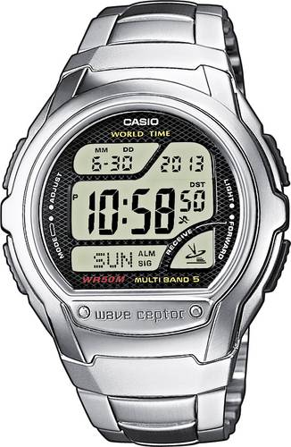 Casio Funk Armbanduhr WV-58DE-1AVEG (L x B x H) 53.4 x 43.7 x 12mm Silber Gehäusematerial=Edelstahl von Casio