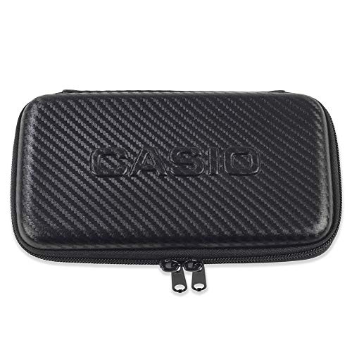 Casio Graph-Case, Schutztasche für Grafikrechner, schwarz, carbon design, mit Innentasche für Zubehör, 12.5 x 22 x 3.8 cm von Casio