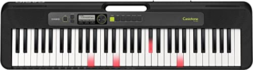 Casio LK-S250 CASIOTONE Leuchttastenkeyboard mit 61 anschlagdynamischen Tasten im Piano-Look mit Begleitautomatik und Mikrofoneingang, schwarz von Casio