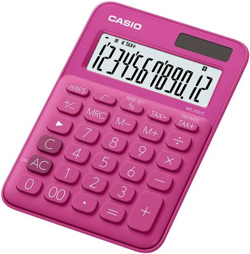 Casio MS-20UC Tischrechner Rot Display (Stellen): 12solarbetrieben, batteriebetrieben (B x H x T) 10 von Casio