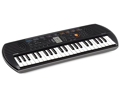 Casio SA-77 Mini-Keyboard mit 44 Tasten, schwarz grau von Casio