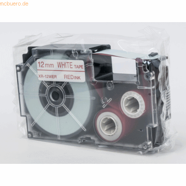 Casio Schriftbandkassette XR-12 WER 12mm rot auf weiß Casio Schriftbandkassette XR-12 WER 12mm rot auf weiß von Casio