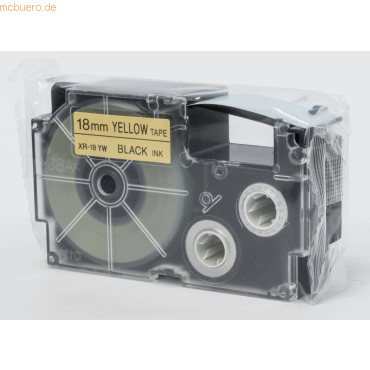Casio Schriftbandkassette XR-18 YW 18mm schwarz auf gelb Casio Schriftbandkassette XR-18 YW 18mm schwarz auf gelb von Casio