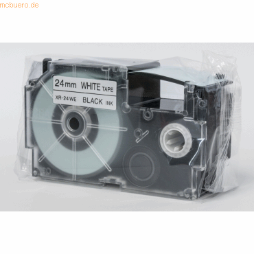 Casio Schriftbandkassette XR-24 WE 24mm schwarz auf weiß Casio Schriftbandkassette XR-24 WE 24mm schwarz auf weiß von Casio